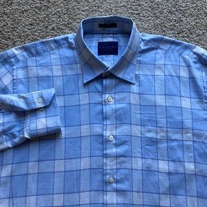 *Luxury* Calder Carmel Men’s L/S Blue Plaid Cotton Shirt Limited Ed 1/100 Sz L
